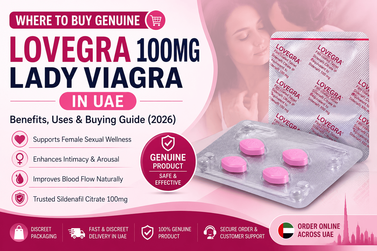 Lovegra 100mg Lady Viagra UAE for women's sexual wellness