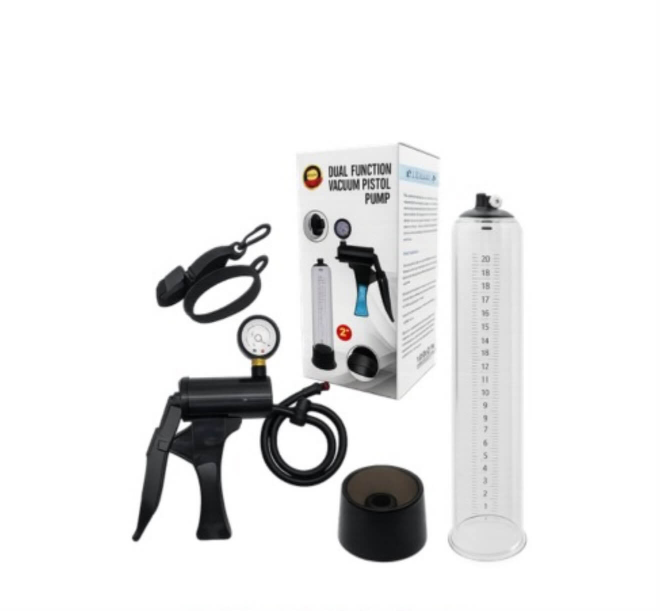 Dual Function Vacuum Pistol Pump with pressure gauge and cylinder UAE